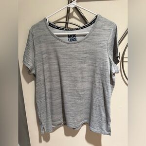 Muk Luks Heather Light Gray Short Sleeve Tee Size M Soft